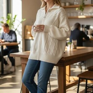 Nice Warm Heavy Winterset Sweater Coat